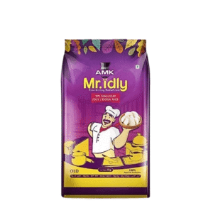 Front view of AMK brand Mr. Idly premium rice bag