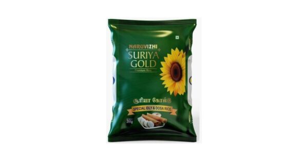 Front view of Surya Gold premium idli rice sack